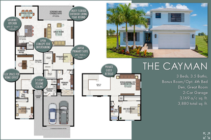 The Cayman Floorplan at Valencia Harbor