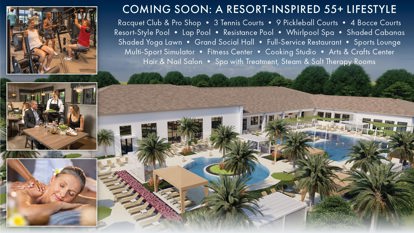 EXPLORE OVER 6-ACRES OF LUXURY 55+ RESORT AMENITIES AT VALENCIA SKY
