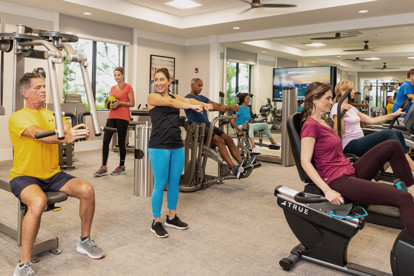 STAY ACTIVE AT THE FITNESS CENTER