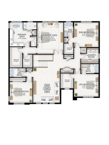 6th Bedroom in lieu of Office