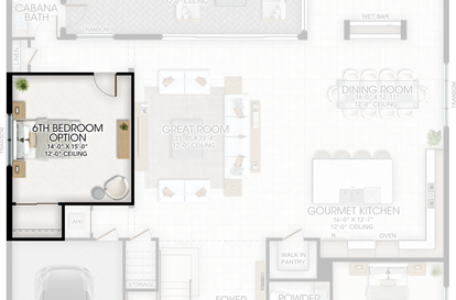 Optional 6th Bedroom in lieu of Den