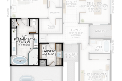 Alternate Primary Bathroom and Laundry Room