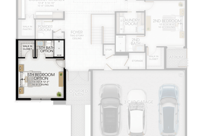 5th Bedroom and 5th Bathroom in lieu of Clubroom