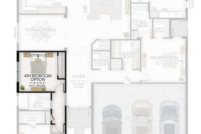 4th Bedroom in lieu of Den