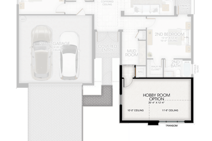 Hobby Room in lieu of 1 Car Garage