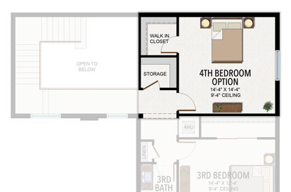 4th Bedroom in lieu of Loft