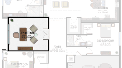 Den in lieu of Living Room