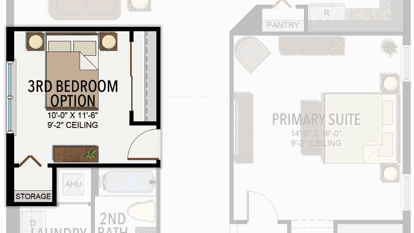 3rd Bedroom in lieu of Den