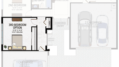 3rd Bedroom in lieu of Den
