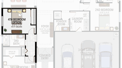 4th Bedroom in lieu of Den
