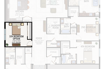 5th Bedroom in lieu of Den