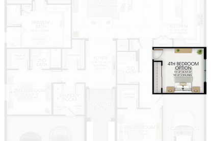 4th Bedroom in lieu of Den 