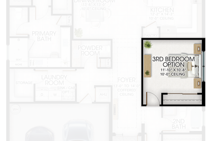 3rd Bedroom in lieu of Den 