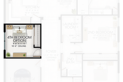 4th Bedroom in lieu of Den 