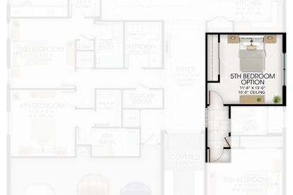 5th Bedroom in lieu of Den 